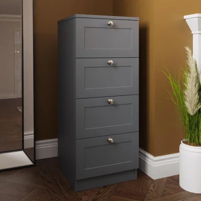 The Range FWStyle Matt Grey 4 Drawer Chest of Drawers Shaker Style - Matt Grey