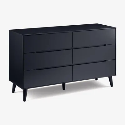 The Range Alicia 6 Drawer Wide Chest - Anthracite - Anthracite