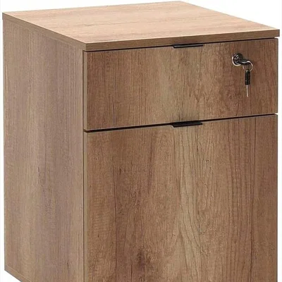 The Range Mobile Home Office Storage Unit in Warm Oak - Warn Oak
