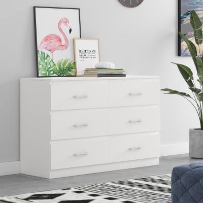 The Range 6 Drawer Matt White Chest Of Drawers - White