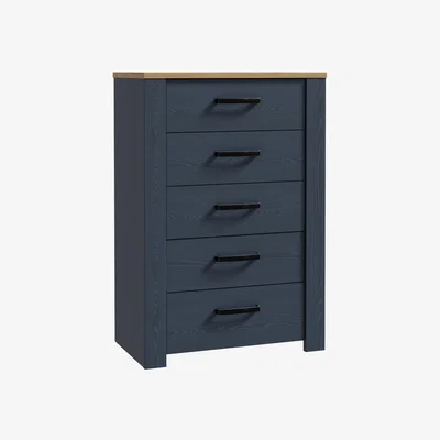 The Range Bohol Narrow Chest of Drawers - Navy