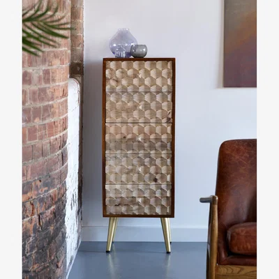 The Range Edison 5 Drawer Chest - Brown
