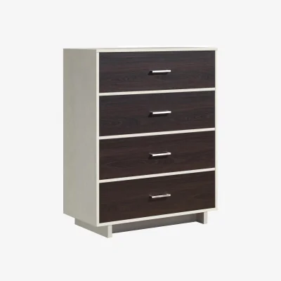 The Range Colebrook 4 Drawer Dresser Vintage WhiteEspresso - Vintage White/Espresso