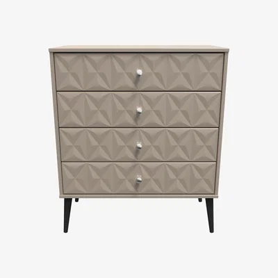 The Range Pixel Ready Assembled 4 Drawer Chest - Mushroom