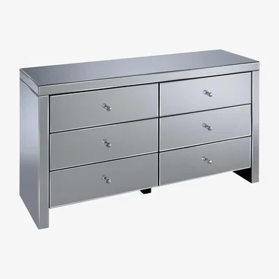 The Range Seville 6 Drawer Chest - Mirrored