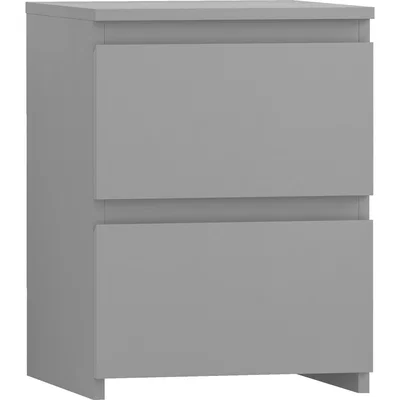 The Range Denver 2 Drawer Bedside Chest - Grey