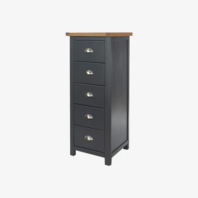 The Range Dunkeld 5 drawer narrow chest  - Midnight blue