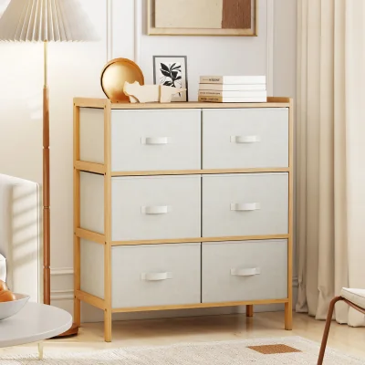 The Range Modern Chest of Drawers - Natural and Grey