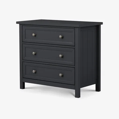 The Range Maine 3 Drawer Chest - Anthracite