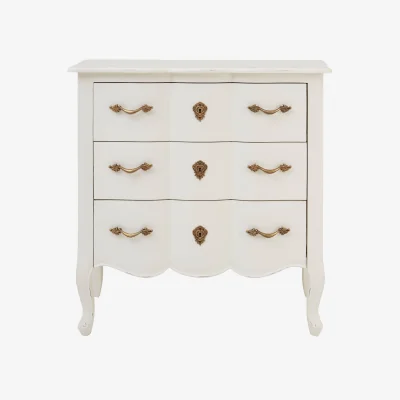 The Range Loire 3 Drawer White Chest