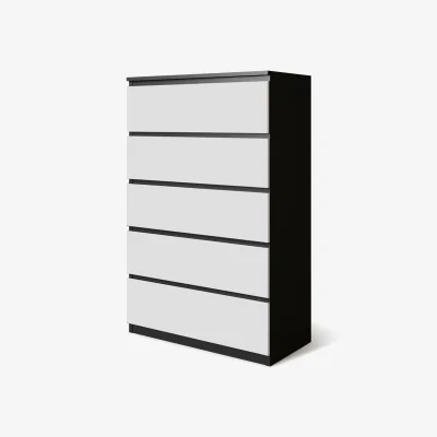 The Range URBNLIVING Wooden Chest of Drawers - Black / 5