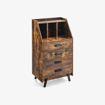 The Range Costway 4-Drawer Dresse -  Rustic Brown