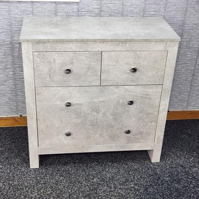 The Range Grey Wooden Chest of 4 Drawers - Grey