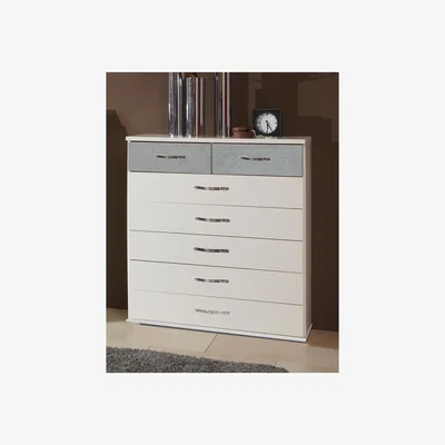 The Range Duo Grey 52 Chest of Drawers - White & Grey