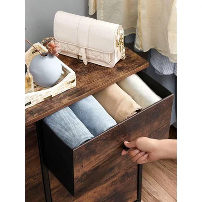 The Range Fabric Drawer Dresser with Metal Frame - Bronze