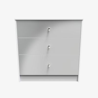 The Range Padstow Assembled 3 Drawer Deep Chest - Uniform Gloss & White