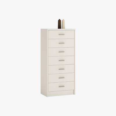 The Range 7 Drawer Narrow Chest of Drawers - White