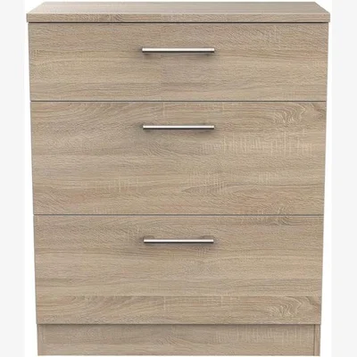 The Range Devon 3 Drawer Deep Chest in Bardolino (Light Oak) - Bardolino (Light Oak)