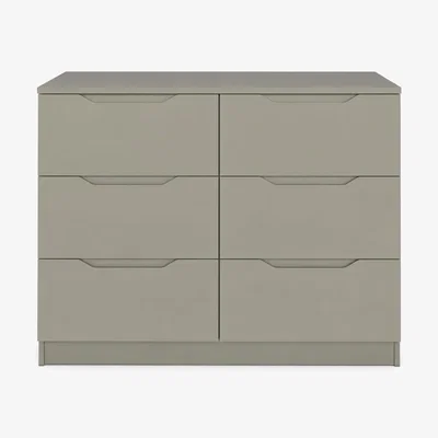 The Range Modern 6 Drawer Chest of Drawers - Sage Green