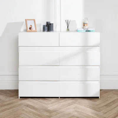The Range Chest Of Drawers Bedroom Furniture - White / 8 / Wide