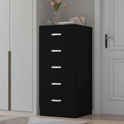 The Range Tunis 5 Drawer Chest Of Drawers - Black