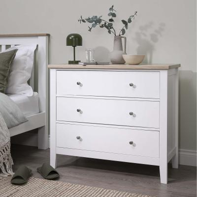 The Range Leines 3 Drawer Wide Chest of Drawers - White