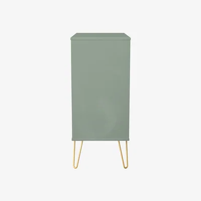 The Range Diamond Ready Assembled 4 Drawer Chest - Reed Green