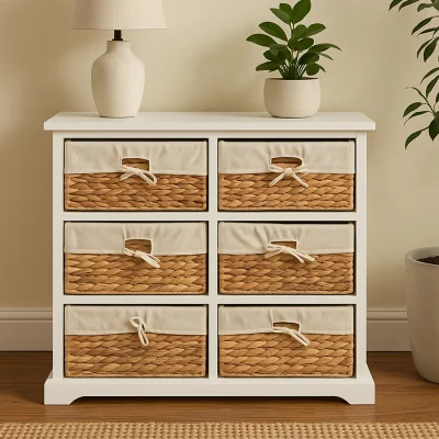 The Range Ashby 6 Seagrass Drawer Chest.