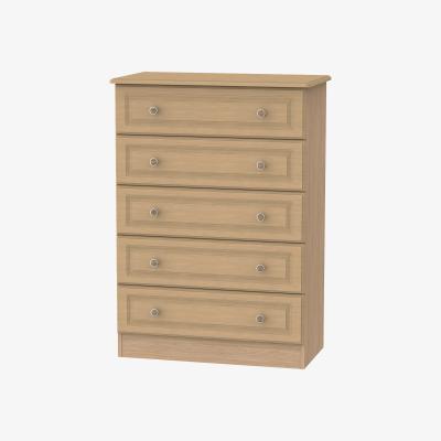 The Range Pembury Five Drawer Chest - Oak