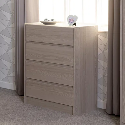 The Range Paris 4 Drawer Chest  - Smoked Ash