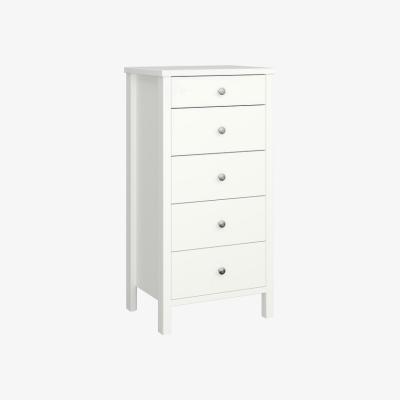 The Range Tromso 5-Drawer Narrow Chest of Drawers - White