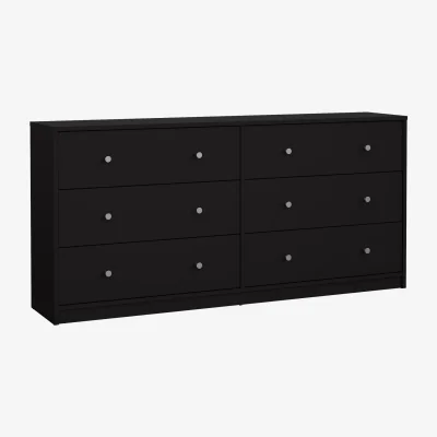 The Range May Chest of 6 Drawers 3 3 - Black