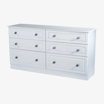 The Range Pembury Six Drawer Midi Chest - White