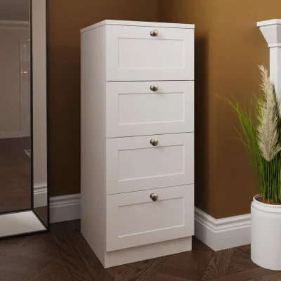The Range FWStyle White 4 Drawer Chest Of Drawers Deep Design Shaker Fronts - White