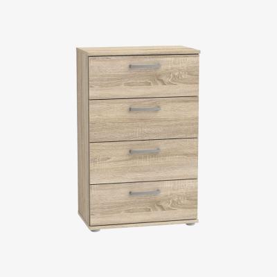 The Range Sonoma Light Oak 4 Drawer Chest of Drawers Modern Furniture - Light Oak