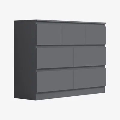 The Range FWStyle 7 Drawer Dark Matt Grey Merchant Chest Of Drawers - Dark Matt Grey