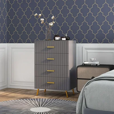 The Range HOMCOM Bedroom Modern Drawer Dresser - Dark Grey / 90cm