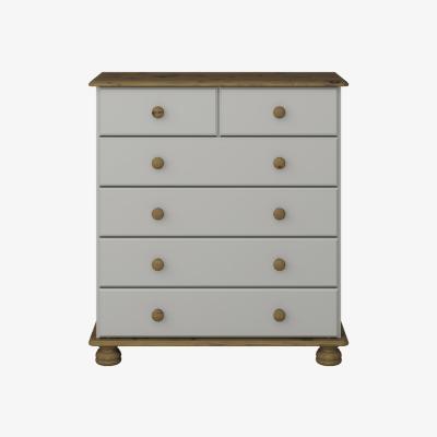 The Range Steens Richmond Six Drawer Chest - Grey & Pine