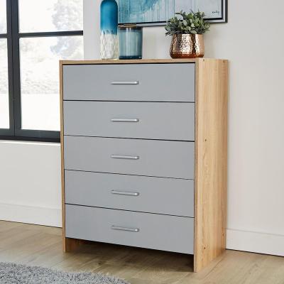 The Range Stratford 5 Drawer Bedroom Storage Chest Unit - Grey