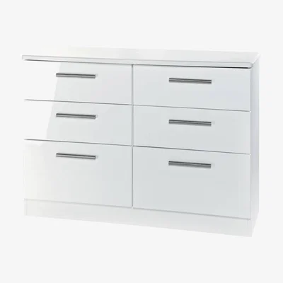 The Range Kensington Six Drawer Midi Chest - White