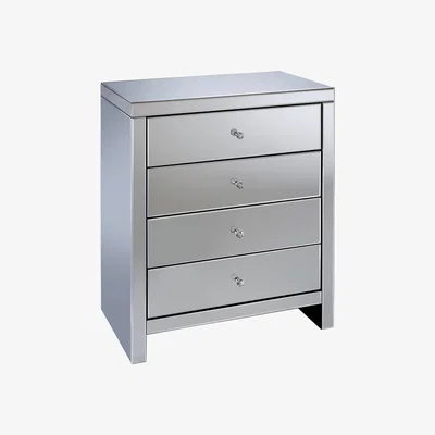 The Range Seville 4 Drawer Chest - Mirrored