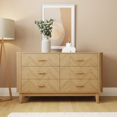 The Range Axel 6 Drawer Chest - Oak