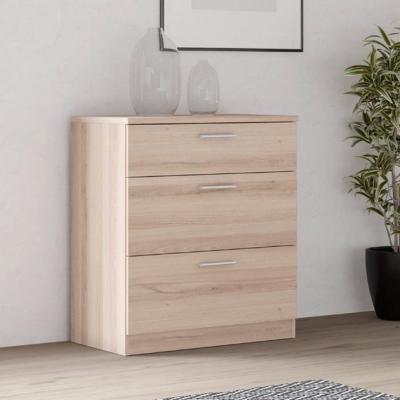 The Range Light Oak Contemporary 3 Drawer Bedroom Furniture Chest of Drawers - Light Oak