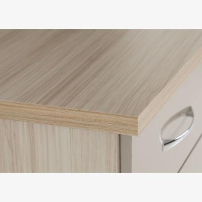 The Range Nevada 5 Drawer Narrow Chest - Oyster Gloss, Light Oak