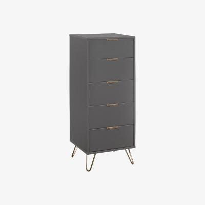 The Range Arlo 5 Drawer Narrow - Charcoal