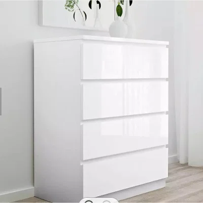 The Range White High Gloss 4 Drawer Chest of Drawers - White