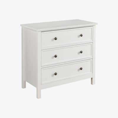The Range Chest of 3 Drawers with Changeable Handles in White - White