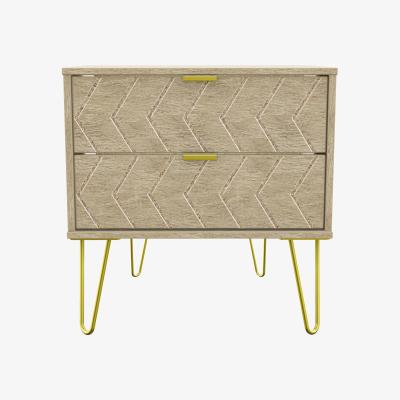 The Range Hong Kong Ready Assembled SMART 2 Drawer Midi Chest - Jigsaw Bardolino & Bardolino Oak