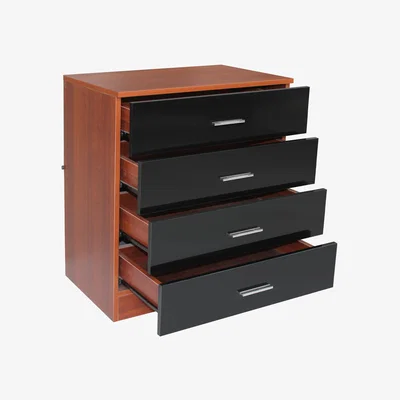 The Range Comfy Living 4 Drawer Modern Chest - Walnut