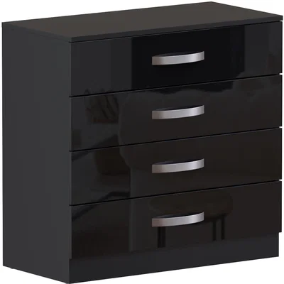 The Range Hulio 4 Drawer Chest of Drawers - Black